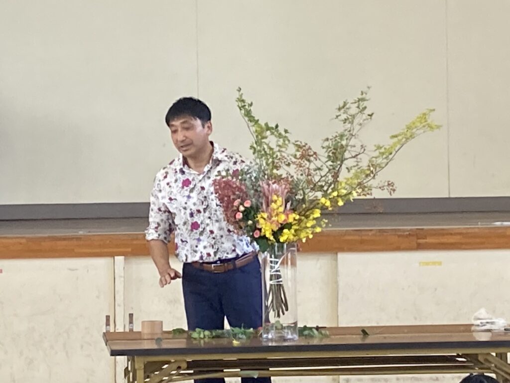 実際に花束を制作