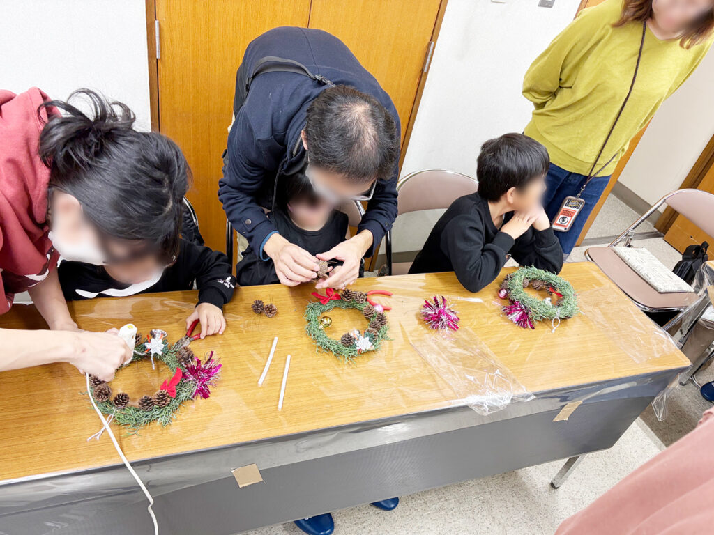親子教室 クリスマスリース
