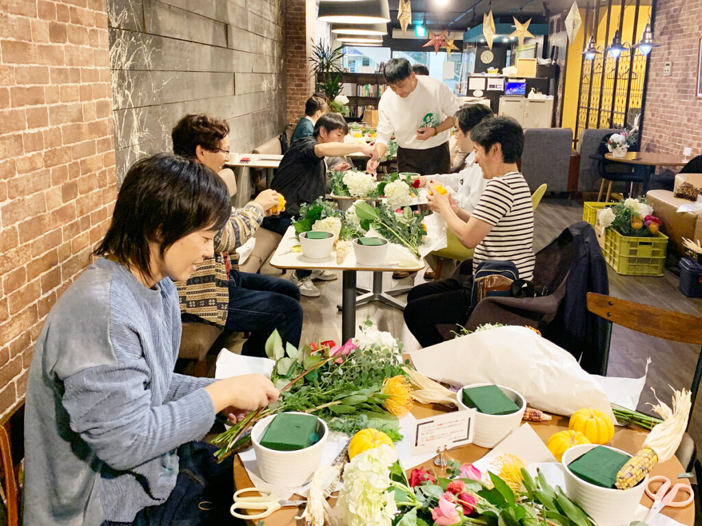 ビジネス向けフラワーアレンジメント教室