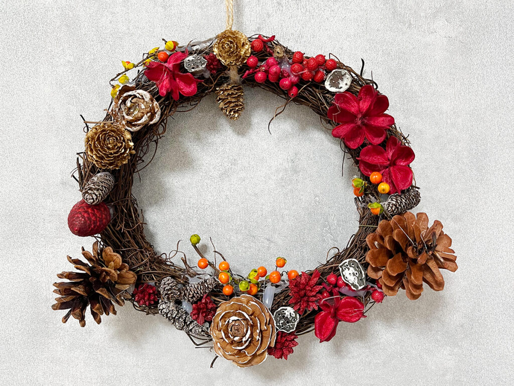 親子教室　リース作り